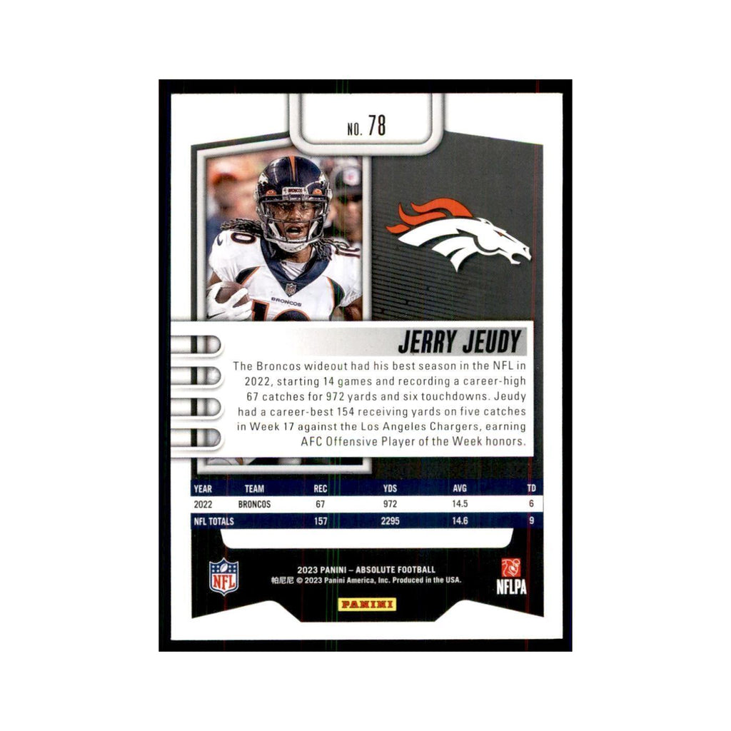 2023 Panini Absolute Jerry Jeudy Broncos #78