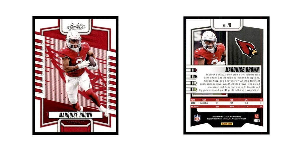 2023 Panini Absolute Marquise Brown Cardinals #70
