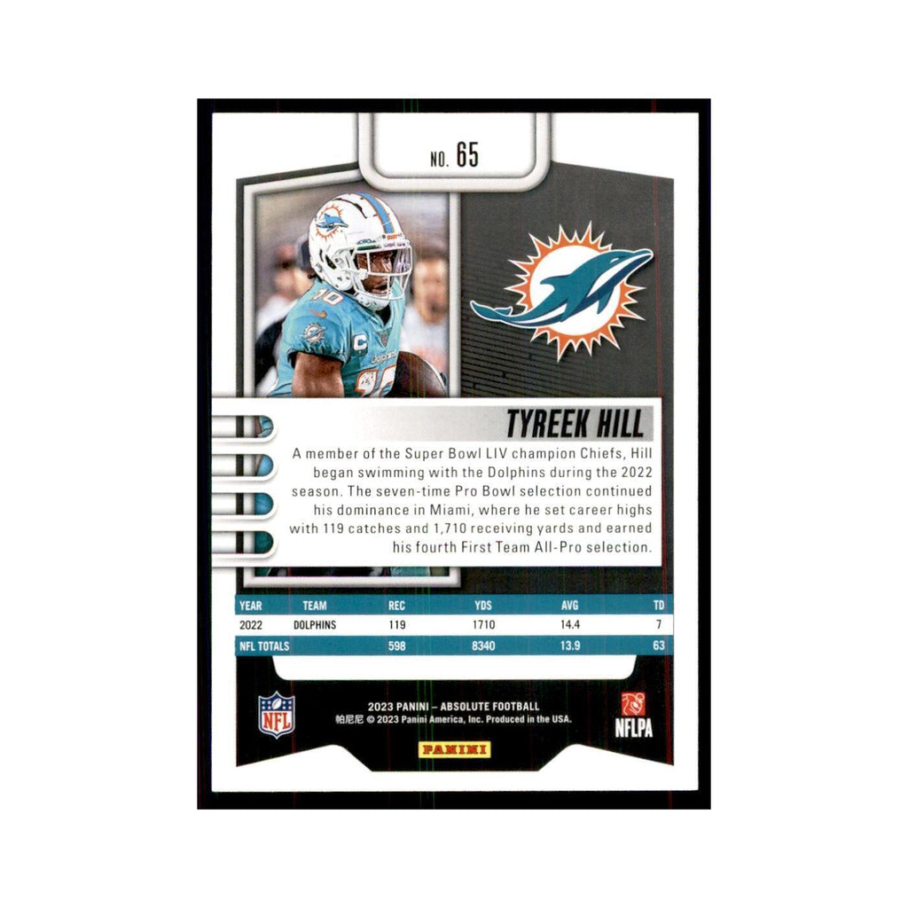 2023 Panini Absolute Tyreek Hill Dolphins #65