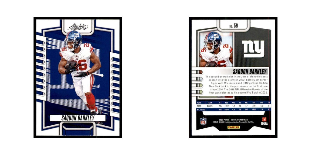 2023 Panini Absolute Saquon Barkley Giants #59