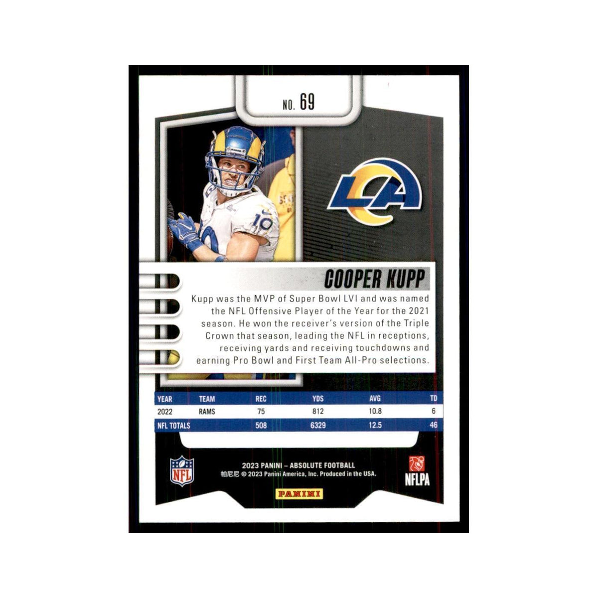 2023 Panini Absolute Cooper Kupp Rams #69