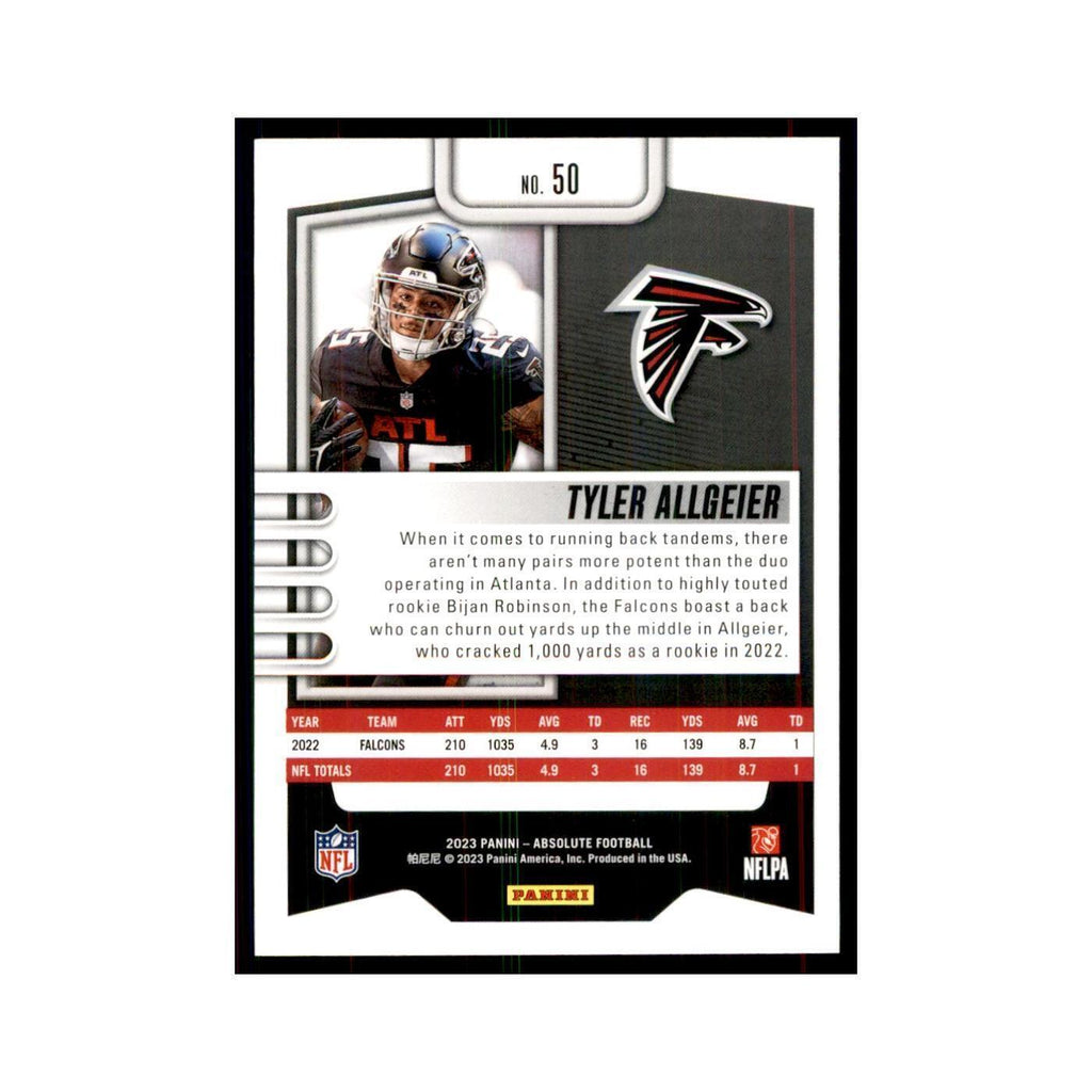 2023 Panini Absolute Tyler Allgeier Falcons #50
