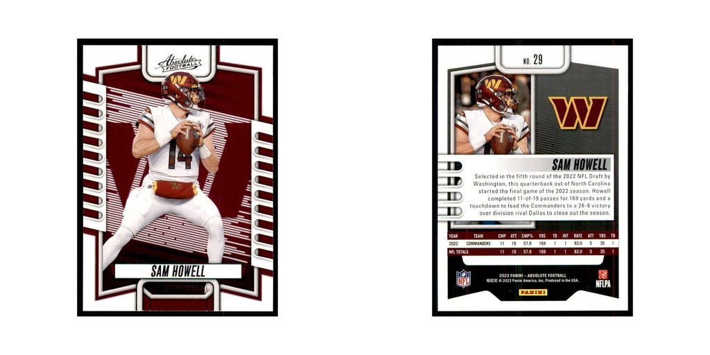 2023 Panini Absolute Sam Howell Commanders #29
