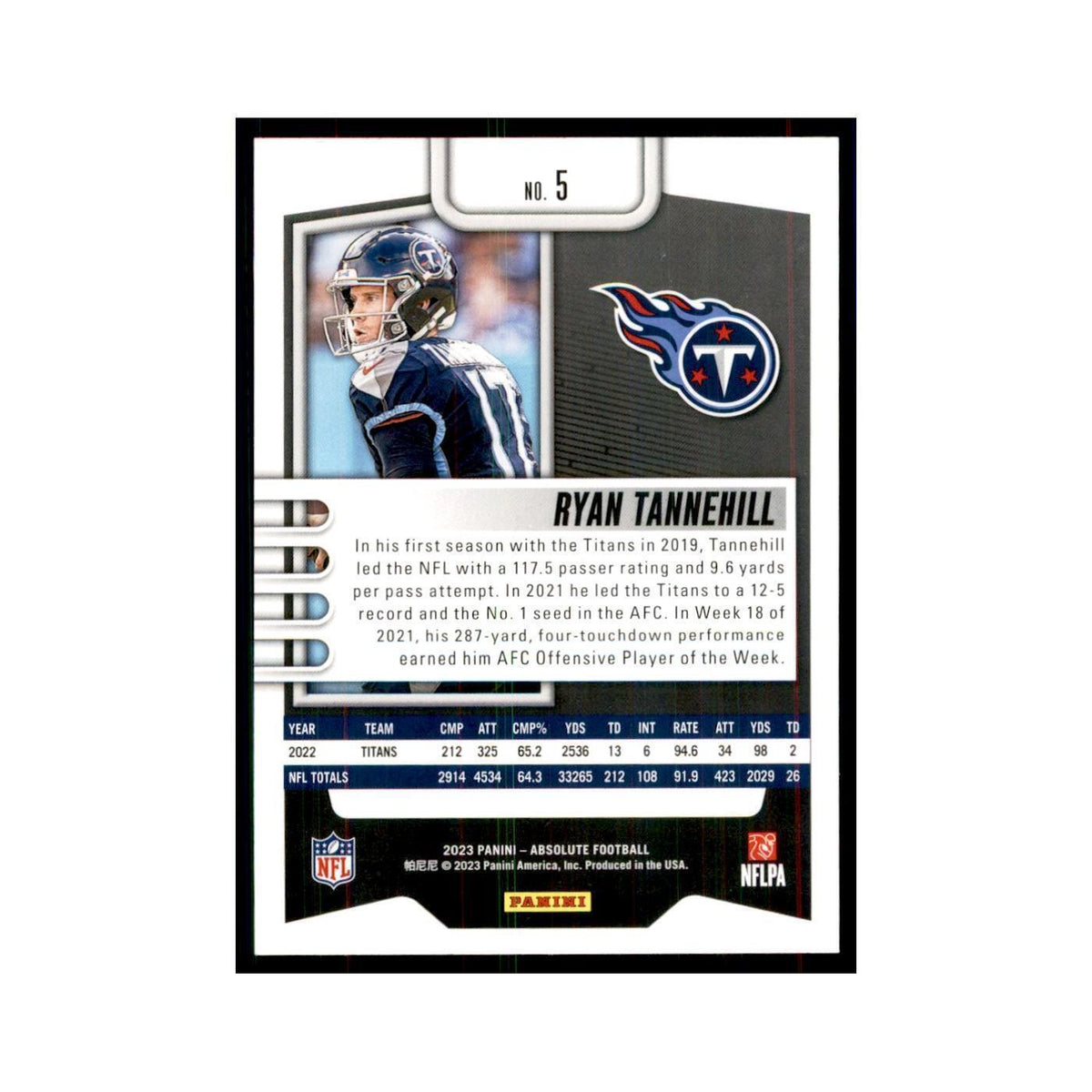 2023 Panini Absolute Ryan Tannehill Titans #5