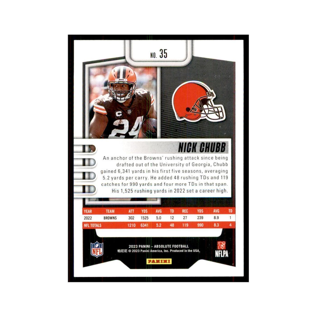 2023 Panini Absolute Nick Chubb Browns #35