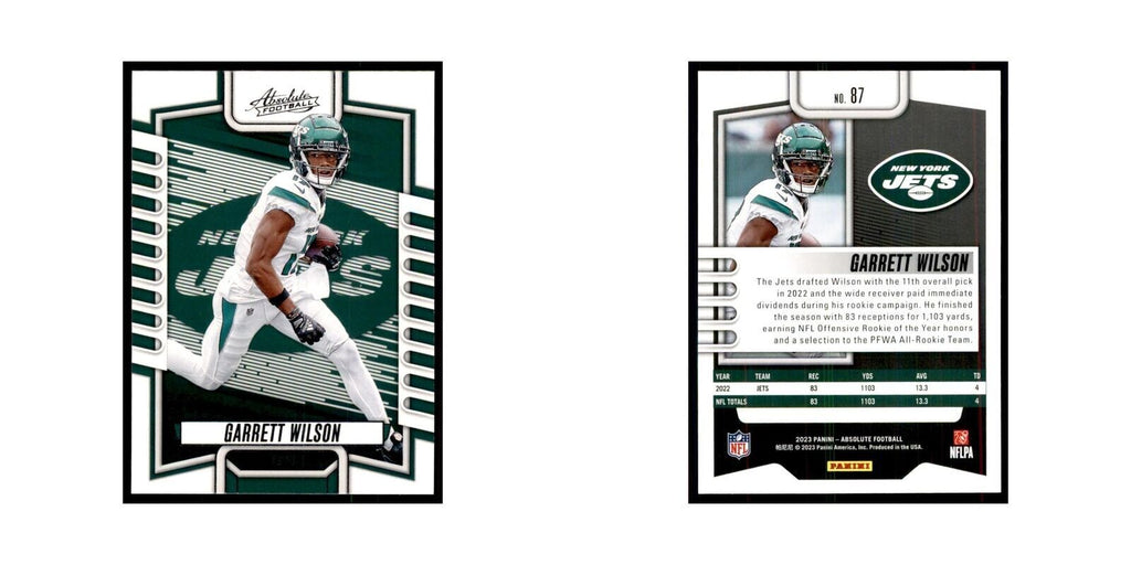 2023 Panini Absolute Garrett Wilson Jets #87