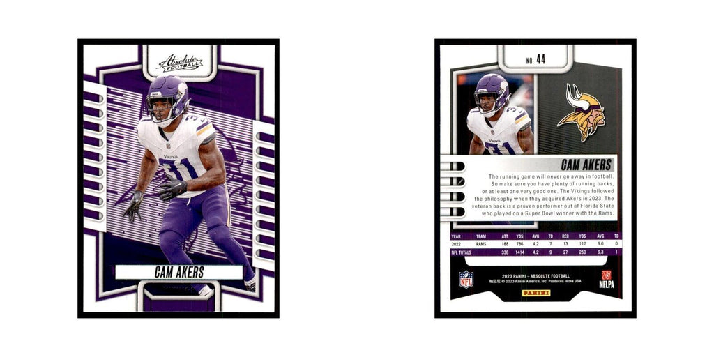 2023 Panini Absolute Cam Akers Vikings #44