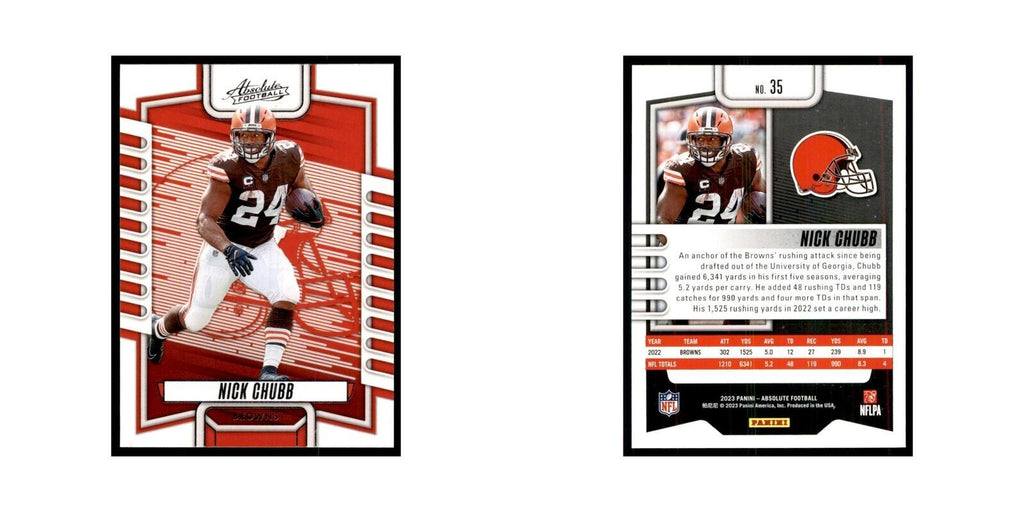 2023 Panini Absolute Nick Chubb Browns #35