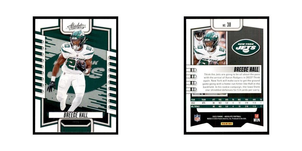 2023 Panini Absolute Breece Hall Jets #38