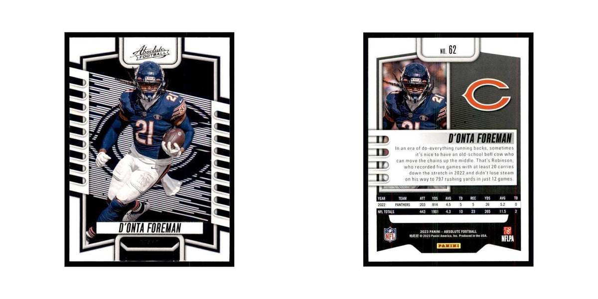 2023 Panini Absolute D'Onta Foreman Bears #62