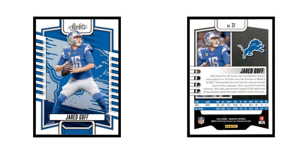 2023 Panini Absolute Jared Goff Lions #31