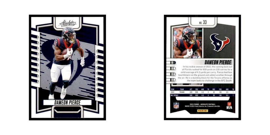 2023 Panini Absolute Dameon Pierce Texans #33