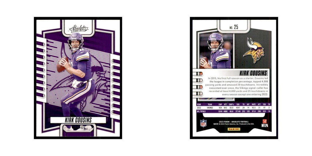 2023 Panini Absolute Kirk Cousins Vikings #25