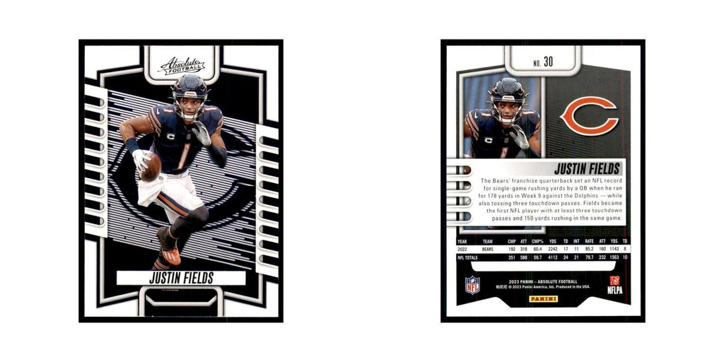 2023 Panini Absolute Justin Fields Bears #30