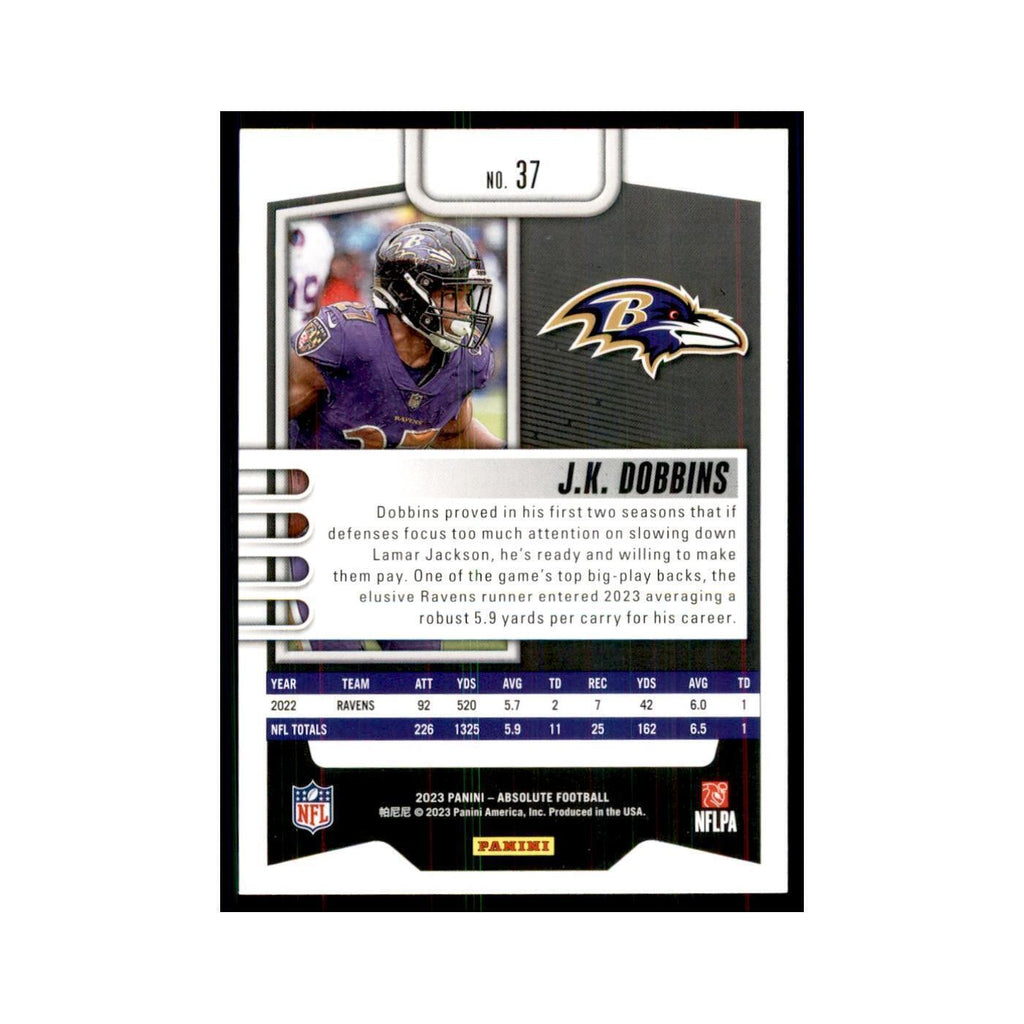 2023 Panini Absolute J.K. Dobbins Ravens #37