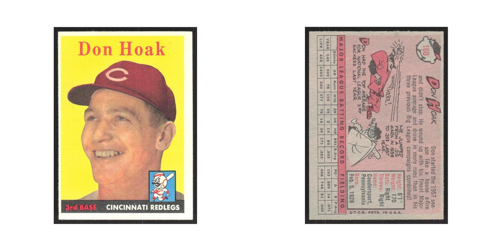 1958 Topps Don Hoak Reds #160