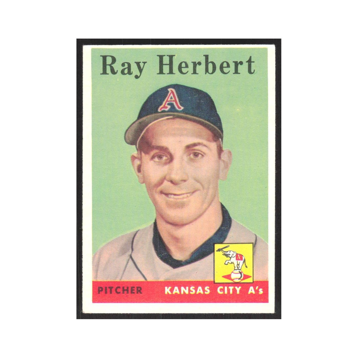 1958 Topps Ray Herbert Kansas City Athletics #379