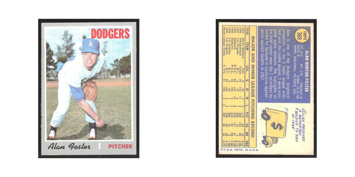 1970 Topps Alan Foster Dodgers #369