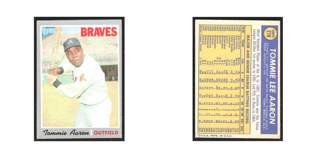 1970 Topps Tommie Aaron Braves #278