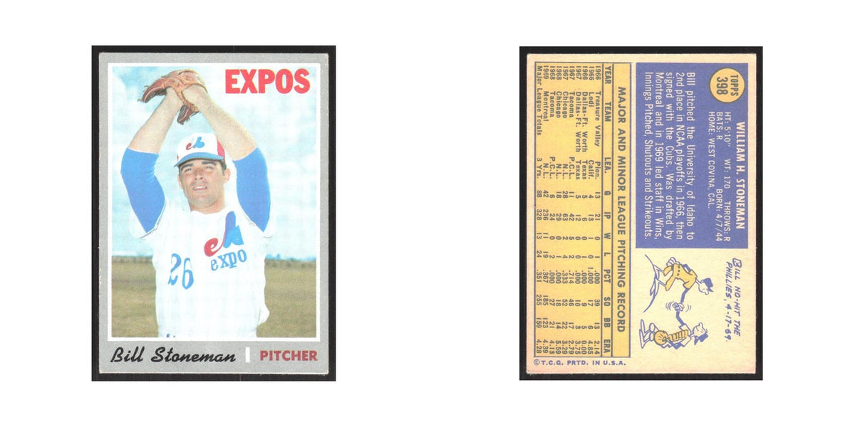 1970 Topps Bill Stoneman Montreal Expos #398