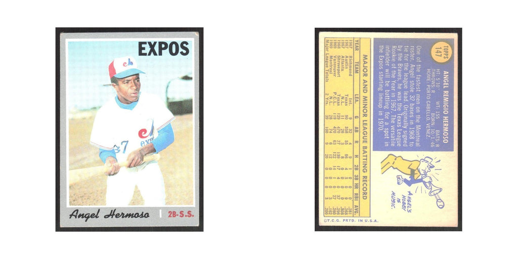 1970 Topps Angel Hermoso RC Montreal Expos #147