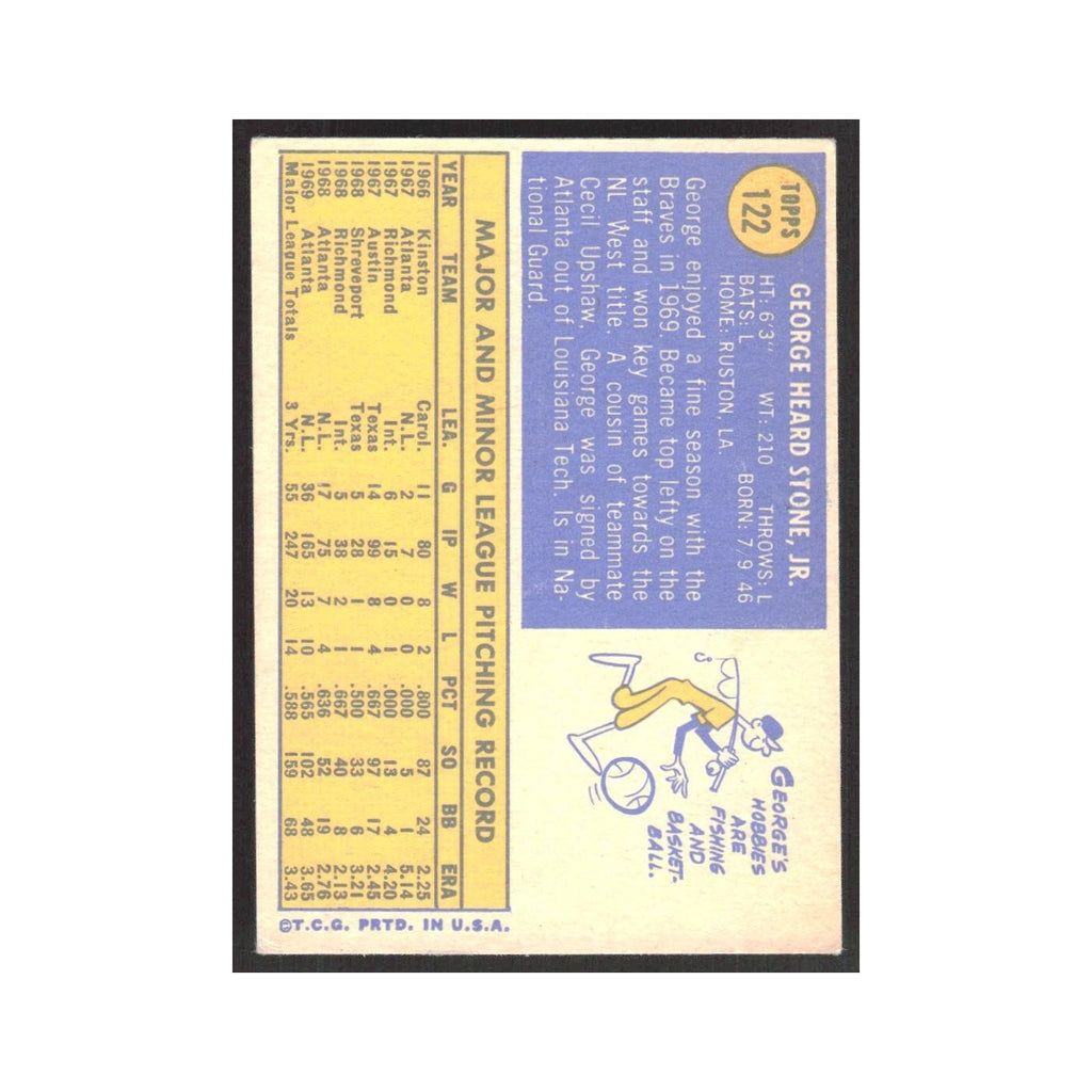 1970 Topps George Stone Braves #122