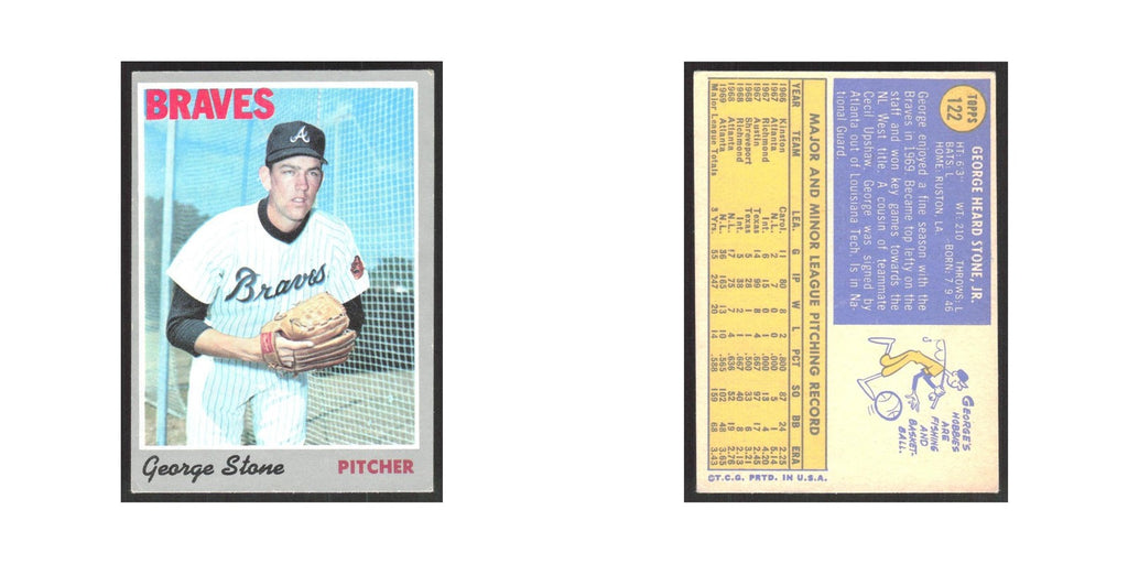 1970 Topps George Stone Braves #122