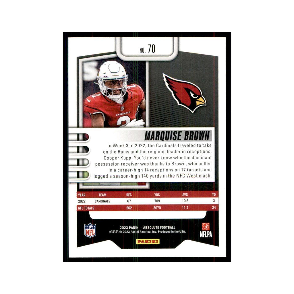 2023 Panini Absolute Marquise Brown Cardinals #70