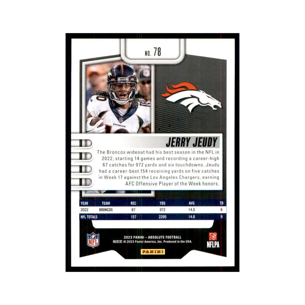 2023 Panini Absolute Jerry Jeudy Broncos #78