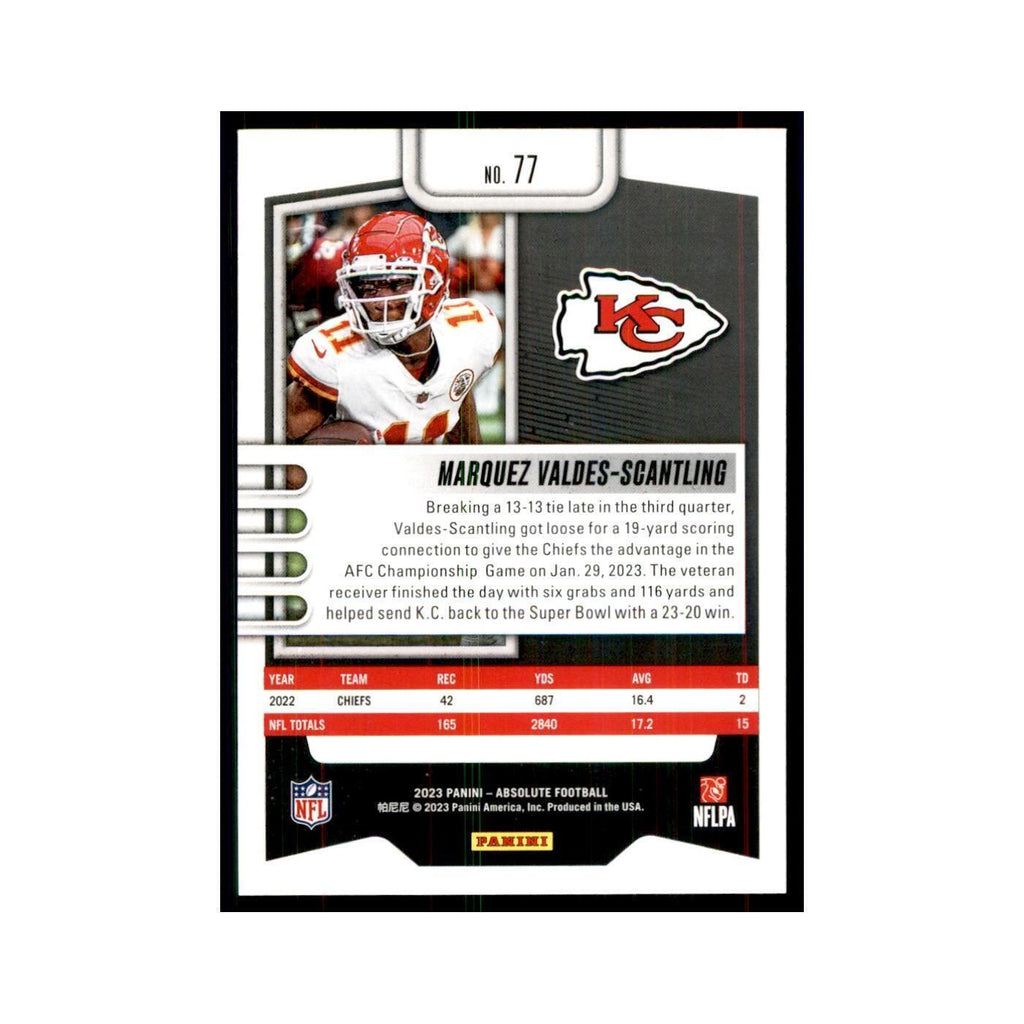 2023 Panini Absolute Marquez Valdes-Scantling Chiefs #77