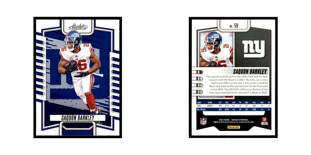 2023 Panini Absolute Saquon Barkley Giants #59