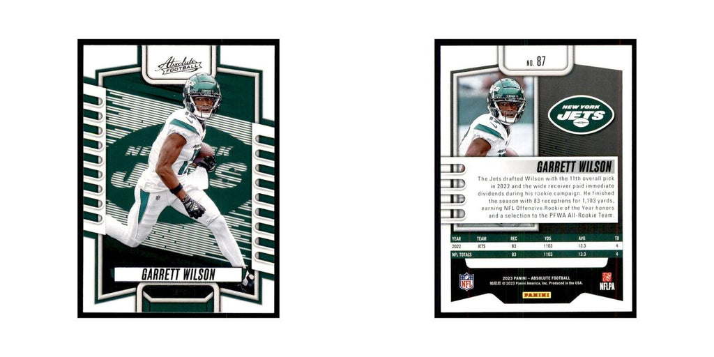 2023 Panini Absolute Garrett Wilson Jets #87