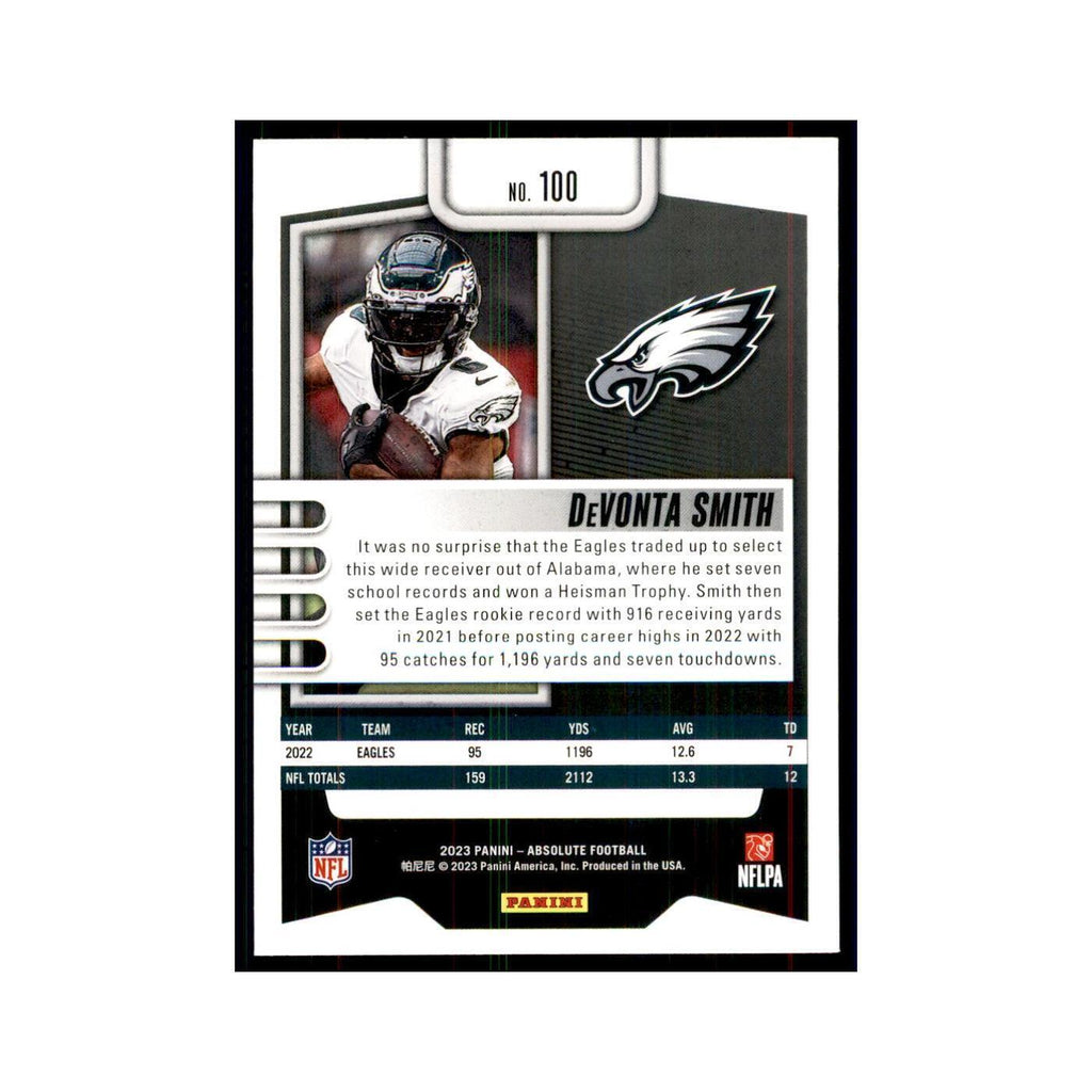 2023 Panini Absolute DeVonta Smith Eagles #100