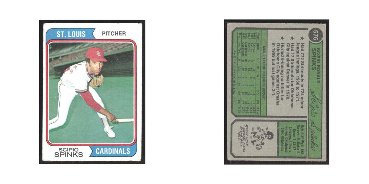 1974 Topps Scipio Spinks Cardinals #576