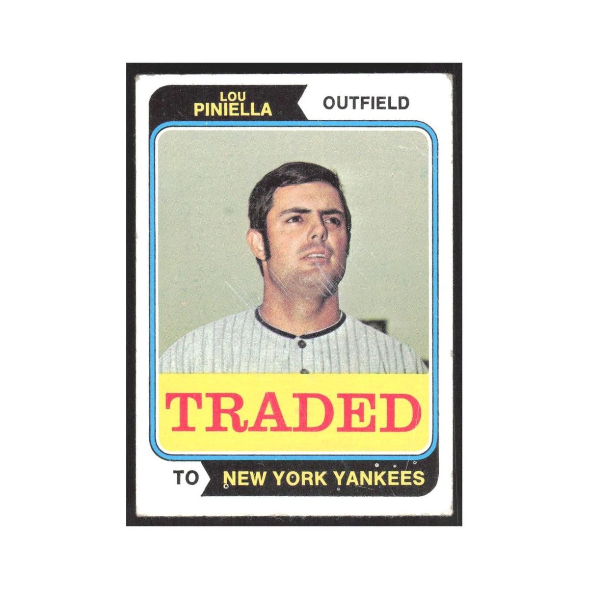 1974 Topps Traded Lou Piniella Yankees #390T