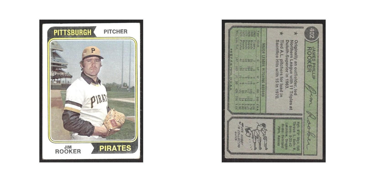 1974 Topps Jim Rooker Pirates #402