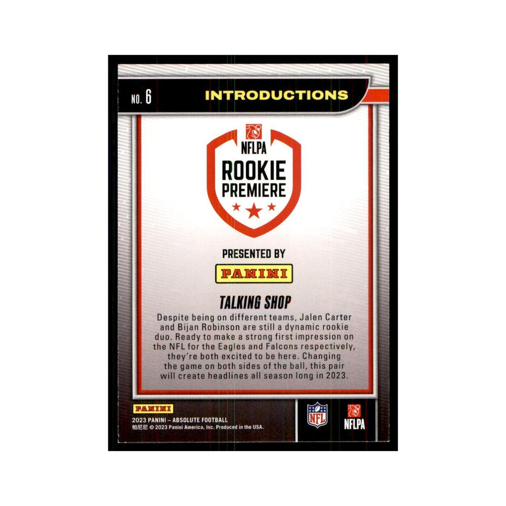 2023 Bijan Robinson / Jalen Carter Atlanta Falcons / Philadelphia Eagles