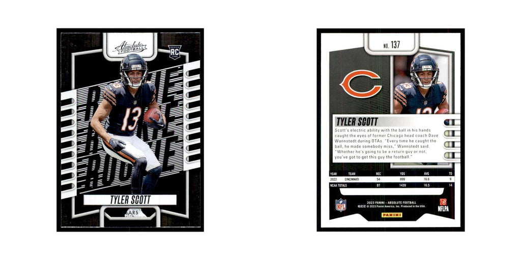2023 Panini Absolute Foil Tyler Scott RC Bears #137