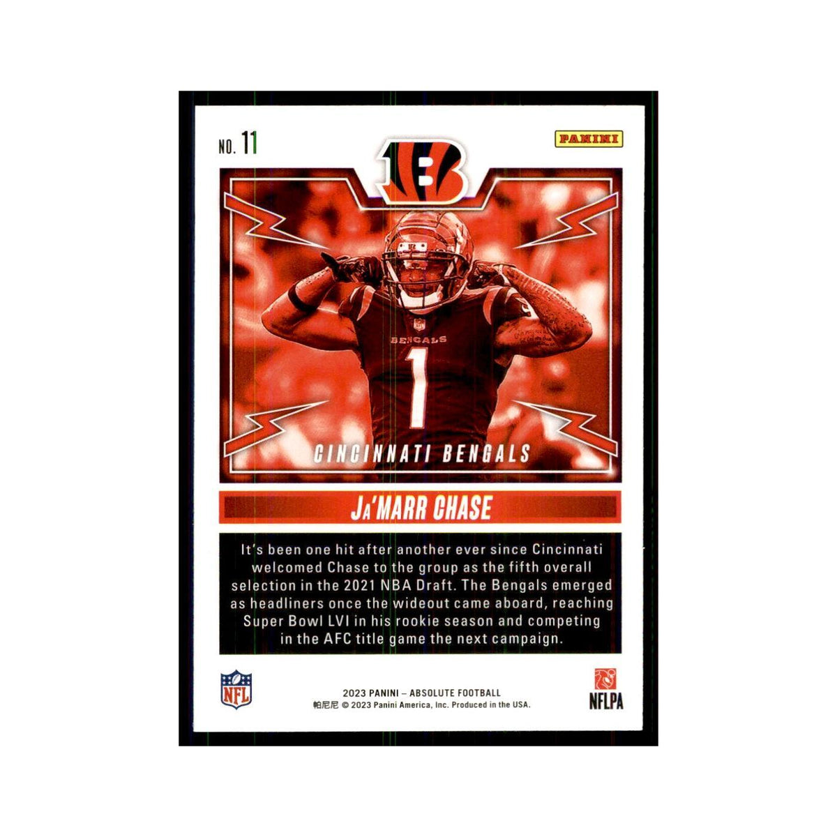 2023 Panini Absolute Rock Out Ja'Marr Chase Bengals #11