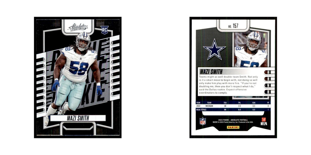 2023 Panini Absolute Foil Mazi Smith RC Cowboys #157