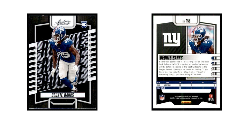 2023 Panini Absolute Foil Deonte Banks RC Giants #156