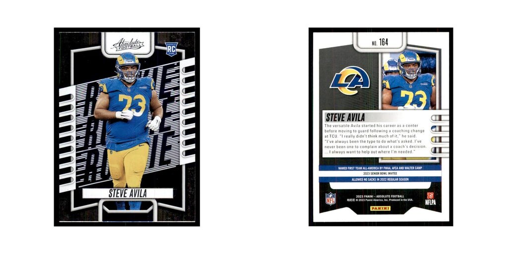 2023 Panini Absolute Foil Steve Avila RC Rams #164