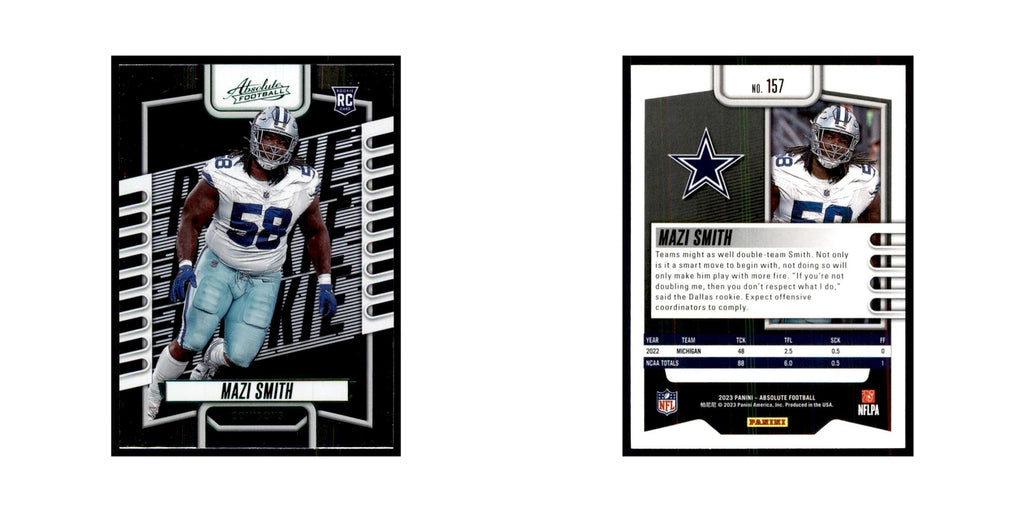 2023 Panini Absolute Foil Mazi Smith RC Cowboys #157