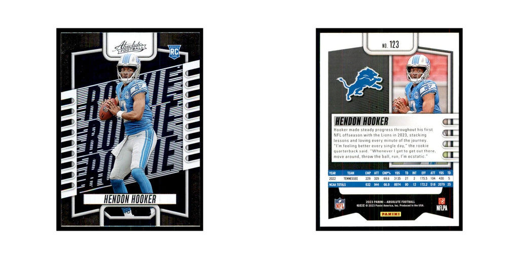 2023 Panini Absolute Foil Hendon Hooker RC Lions #123