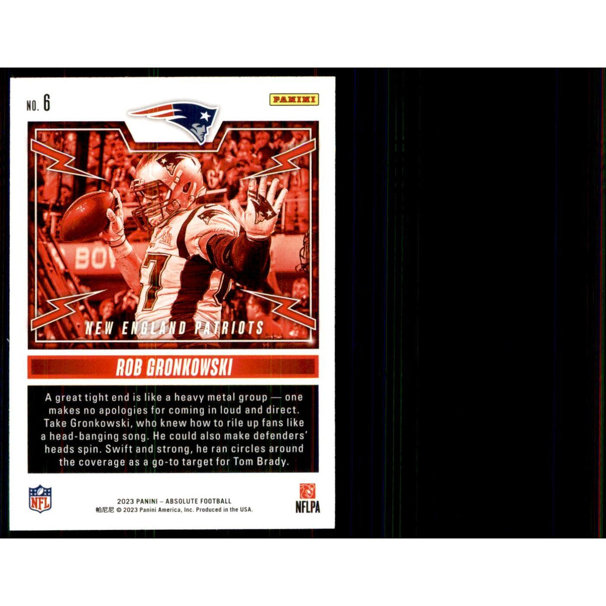 2023 Panini Absolute Rock Out Rob Gronkowski Patriots #6
