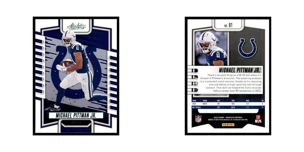 2023 Panini Absolute Foil Michael Pittman Jr. RC Colts #81