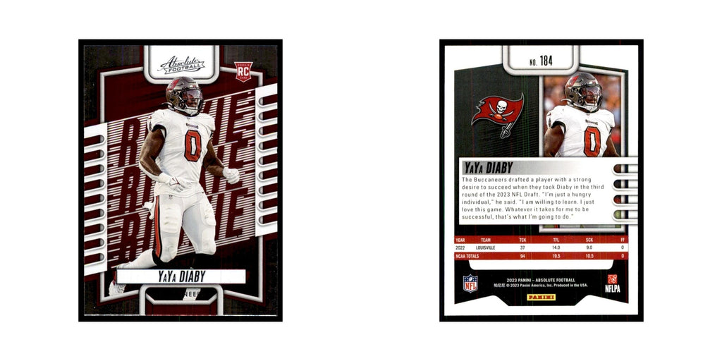 2023 Panini Absolute Foil YaYa Diaby RC Buccaneers #184