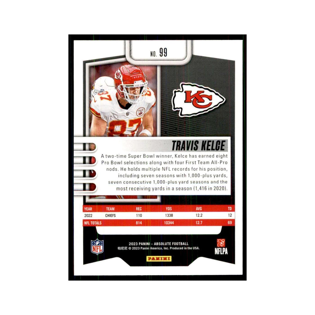 2023 Panini Absolute Travis Kelce Chiefs #99