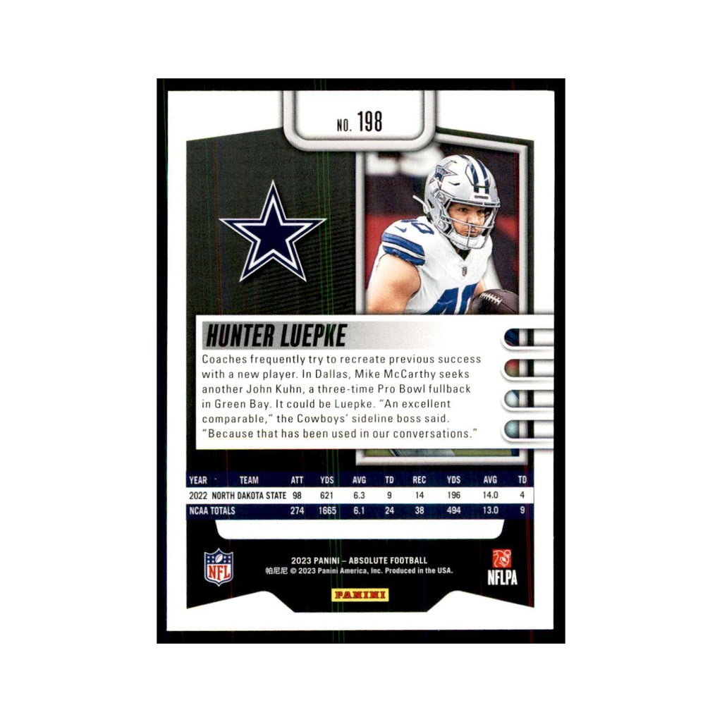 2023 Panini Absolute Foil Hunter Luepke Cowboys #198