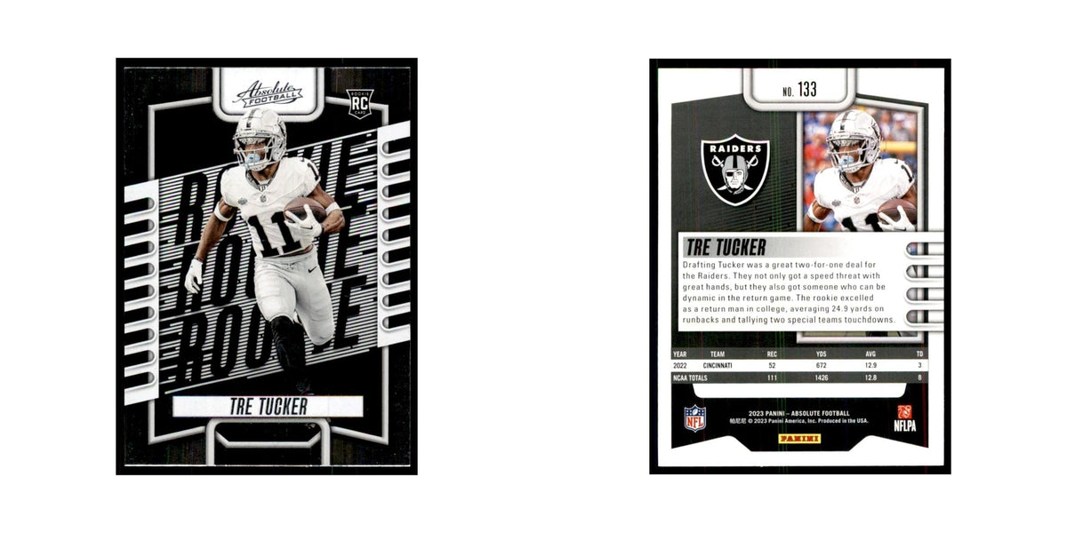 2023 Panini Absolute Foil Tre Tucker RC Raiders #133